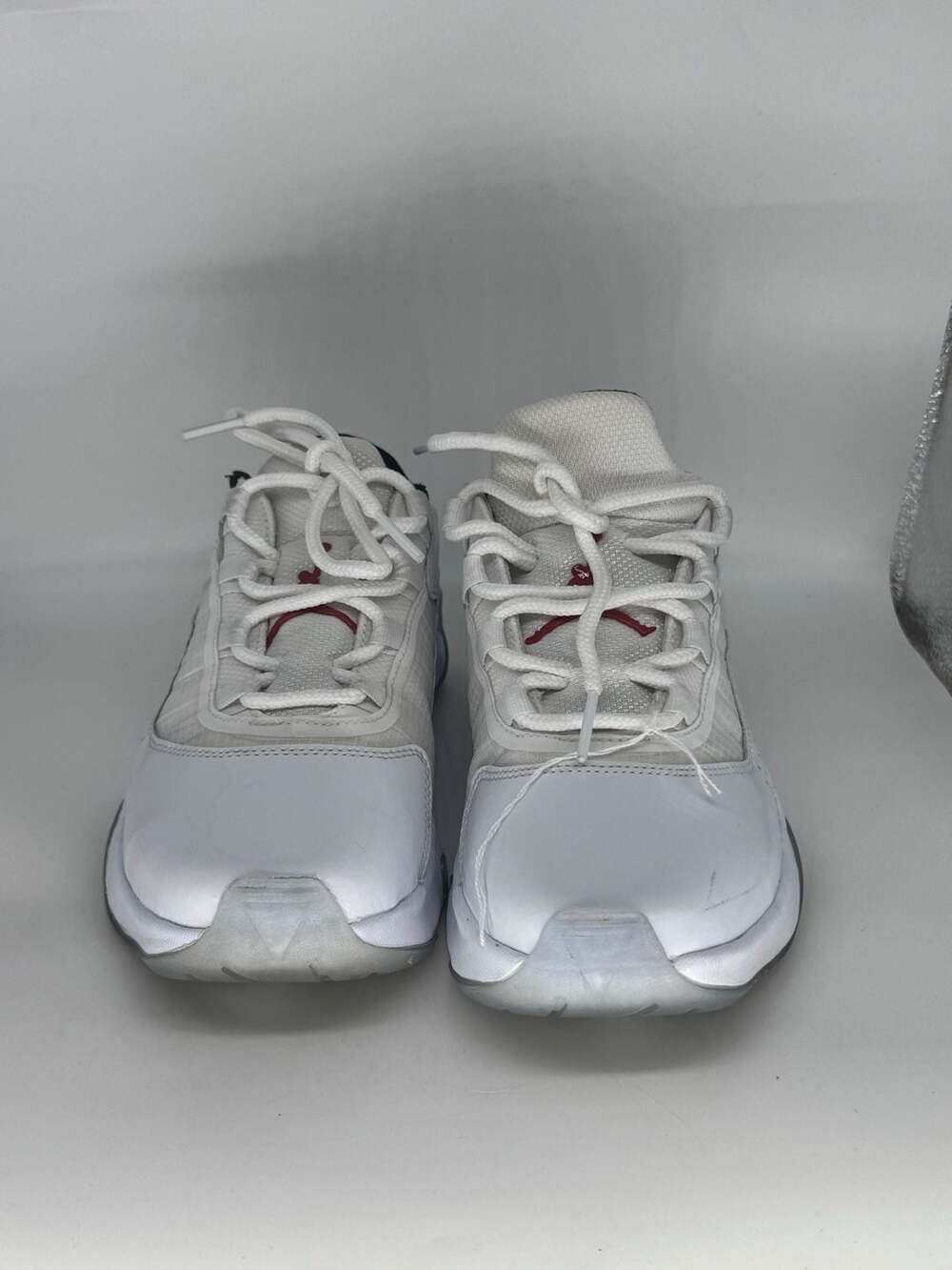 Air Jordan 11 CMFT Low White/Cherrywood Red/Light Steel Grey Shoes